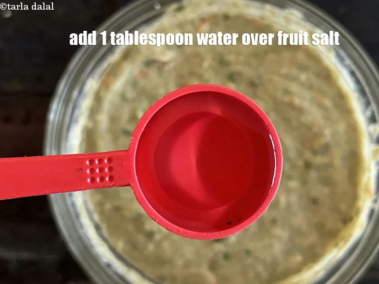 Step 26 – <p>Add 1 tablespoon of water over the fruit salt.</p>