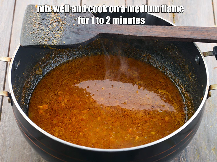 Step 26 – <p>Mix well and <strong>cook</strong> on a medium flame for 1 to 2 minutes, stir it …