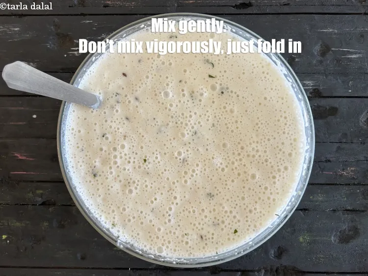 Step 29 – <p>Mix gently after adding fruit salt. Don’t mix it vigorously, just gently fold in so, …