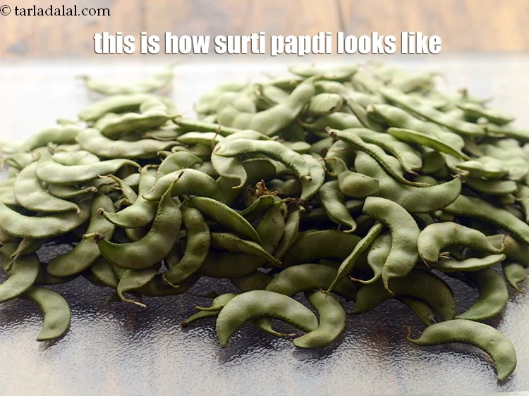 Step 31 – <p>This is how <a href="https://www.tarladalal.com/glossary-surti-papadi-1100i"><u>surti papadi (fresh vaal)</u></a><u> </u>looks like.&nbsp;</p>