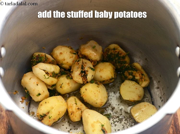 Step 48 – <p>Add the stuffed baby potatoes.</p>