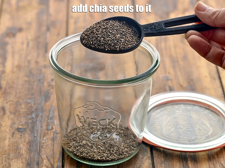 Step 9 – <p>Add <span style="background-color:rgb(255,255,255);color:rgb(0,0,0);">2 tbsp </span><a href="https://www.tarladalal.com/glossary-chia-seeds-chia-ke-beej-2487i"><u>chia seeds</u></a> to it. Chia seeds abound in abound in …