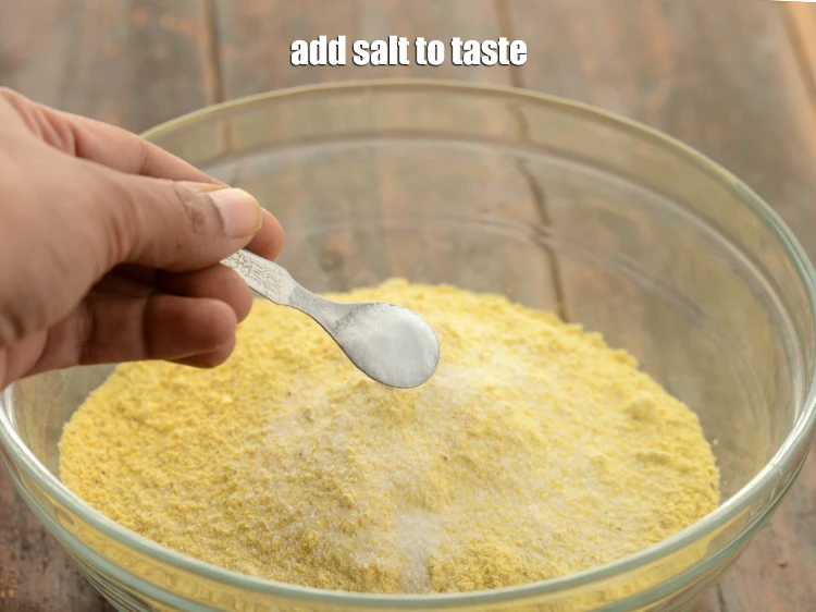 Step 3 – <p>Add <a href="https://www.tarladalal.com/glossary-salt-namak-table-salt-418i"><u>salt </u></a>to taste. For a variation, you can add coriander or radish to …