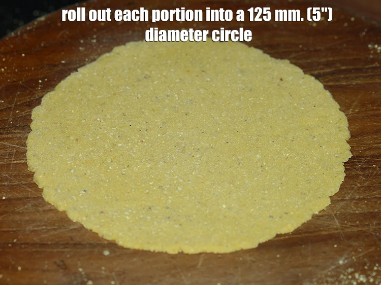 Step 9 – <p>Roll out a portion into a 125 mm. (5") diameter circle with the help of …