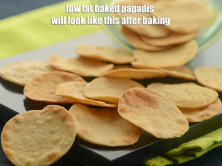 Step 16 – <p>The<strong> low fat baked papadis</strong> will look like this after baking.</p>