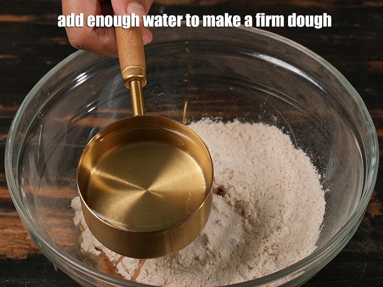 Step 6 – <p>Add enough <strong>water </strong>to make a firm dough. We have used about approx 1/4 cup …