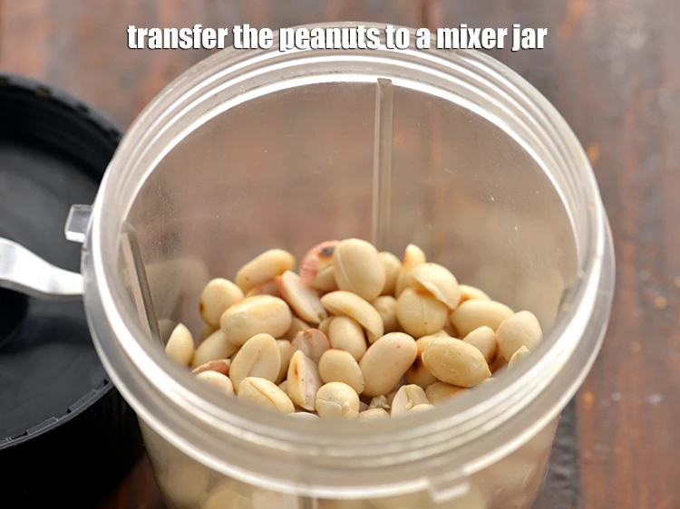 Step 18 – <p>Transfer the peanuts to a mixer jar after cooling them slightly.</p>