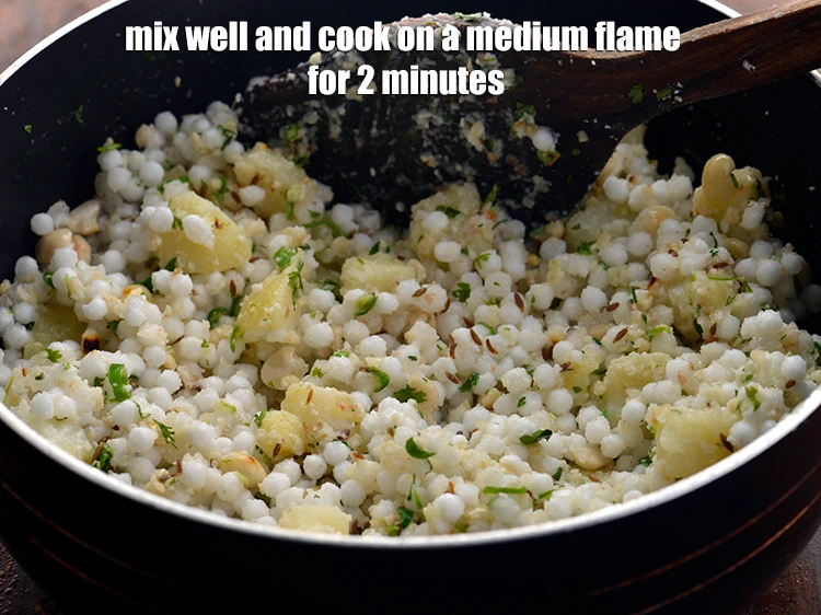 Step 30 – <p>Mix&nbsp;well and cook on a medium flame for 2 minutes. After adding the sago, do …
