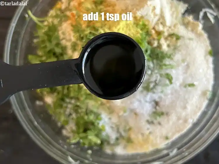 Step 17 – <p>Add <strong>1 tsp of oil.</strong></p>