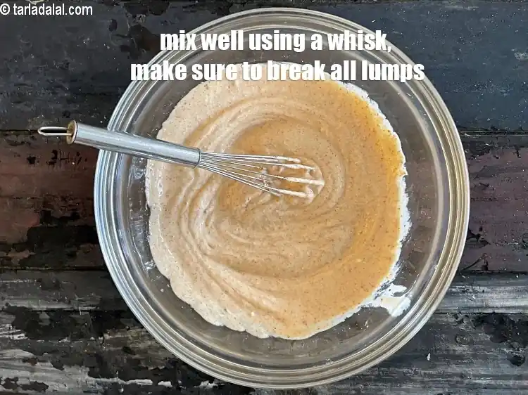 Step 19 – <p>Mix well using a whisk. Make sure to break all the lumps.</p>