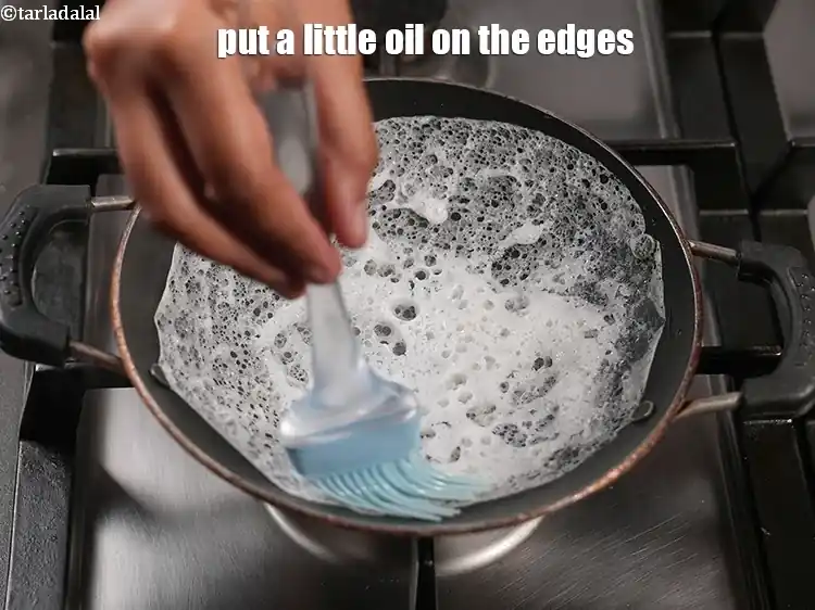 Step 35 – <p>Put a little oil on the edges.</p>