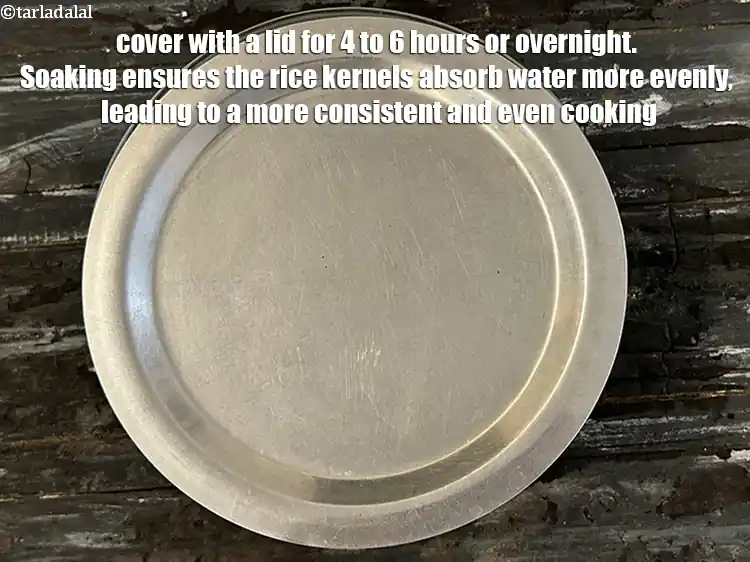 Step 7 – <p>Cover with a lid and soak for 4 to 6 hours or overnight.&nbsp;Soaking ensures the …