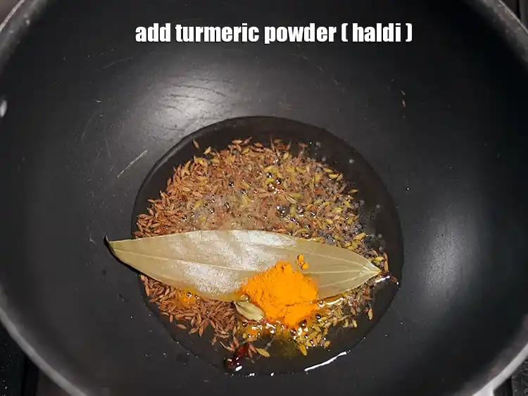 Step 35 – <p>Add&nbsp;1/4 tsp&nbsp;<a href="glossary-turmeric-powder-haldi-645i">turmeric powder (haldi)</a>.</p>