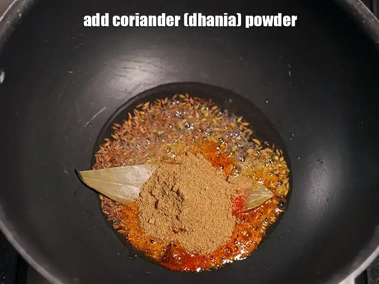 Step 37 – <html><head></head><body><p>Add&nbsp;2 tsp&nbsp;<a href="glossary-coriander-powder-dhania-powder-370i">coriander (dhania) powder</a>.</p></body></html>