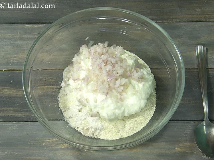 Step 10 – <p>Add finely chopped onions. You can also add curry leaves, ginger, cashew nuts and cumin …