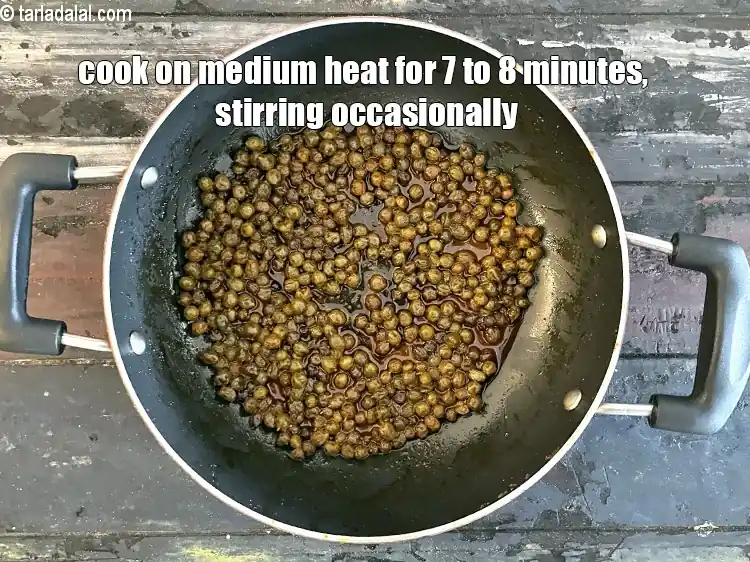 Step 19 – <p>Cook on a medium flame for 7 to 8 minutes, while stirring occasionally.</p>