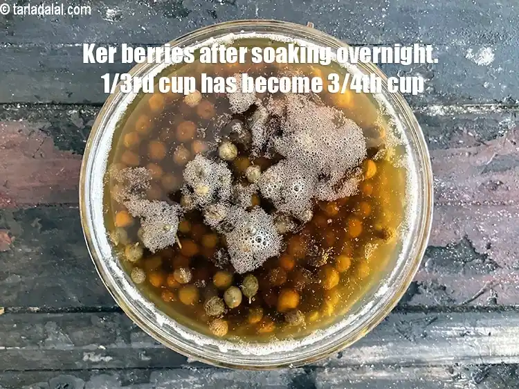 Step 8 – <p>Berries after soaking. We soaked 1/3rd cup ker which has now become 3/4th cup. Note …