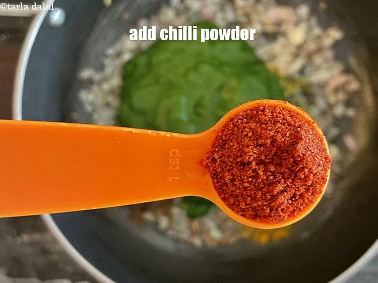 Step 19 – <html><head></head><body><p>Add&nbsp;1 tsp&nbsp;<a href="glossary-chilli-powder-red-chilli-powder-339i">chilli powder</a>.</p></body></html>