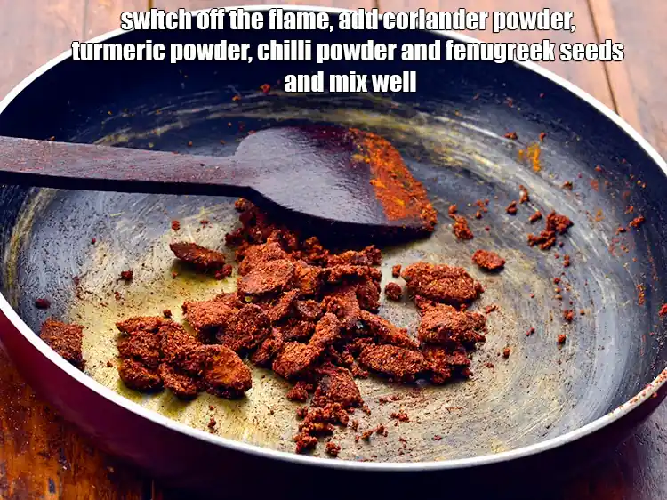 Step 2 – <p><span style="background-color:rgb(255,255,255);color:rgb(0,0,0);">Switch off the flame, add the </span>1/2 tsp <a href="https://www.tarladalal.com/glossary-coriander-powder-dhania-powder-370i"><u>coriander (dhania) powder</u></a><span style="background-color:rgb(255,255,255);color:rgb(0,0,0);">, </span>1/4 …