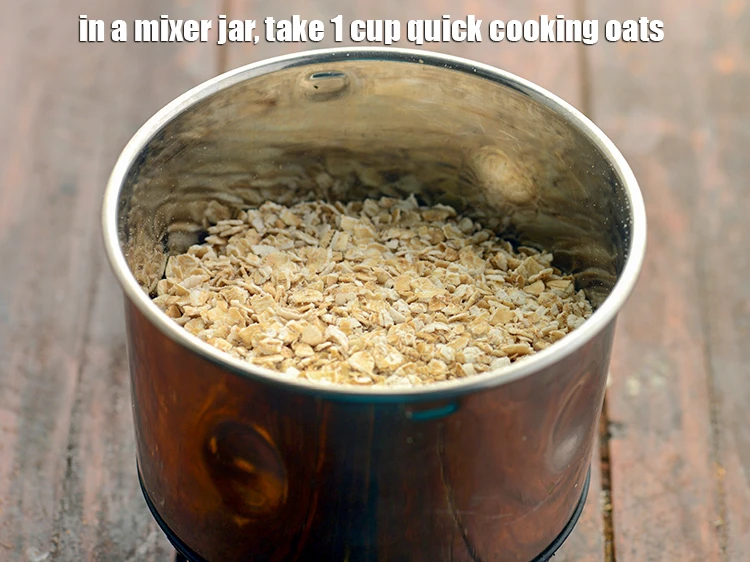 Step 13 – <p>For the <strong>batter of oats dosa</strong>, Add the 1 cup <a href="https://www.tarladalal.com/glossary-quick-cooking-oats-547i"><u>quick cooking oats</u></a> in …