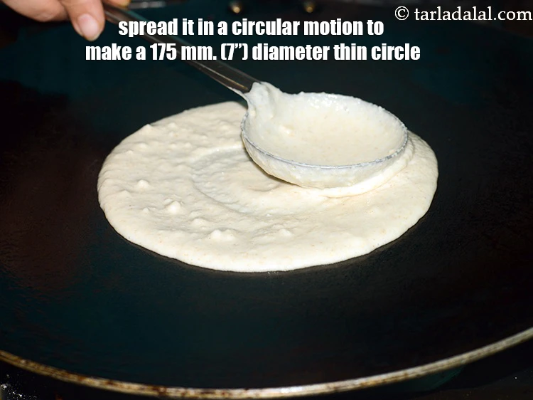 Step 24 – <p>Spread it in a circular motion to make a 175 mm. (7”) diameter thin circle. …