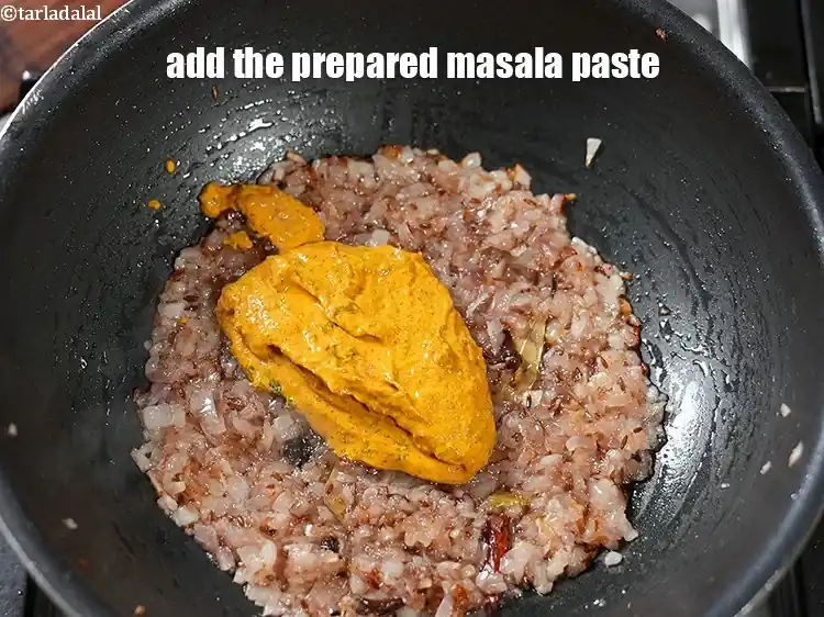 Step 29 – <p>Add the prepared masala paste.</p>