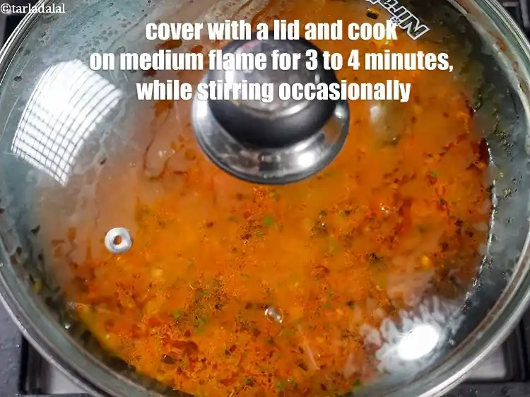 Step 36 – <p>Cover with a lid and cook on medium flame for 3 to 4 minutes, while …