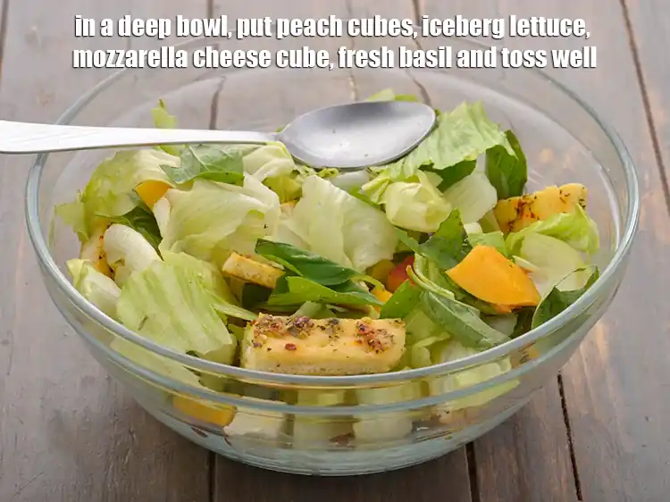 Step 5 – <p><span style="background-color:rgb(255,255,255);color:rgb(0,0,0);">To make&nbsp;</span><strong>rajma salad, </strong>in a deep bowl, put 1 cup fresh <a href="https://www.tarladalal.com/glossary-peach-aadoo-79i#ing_2986"><u>peach cubes</u></a>, …