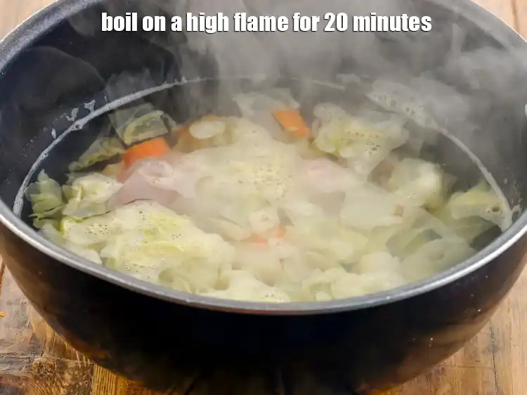 Step 9 – <p>Boil on a high flame for 20 minutes. If you have time, you can simmer …