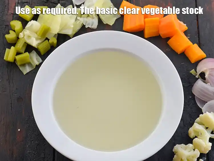 Step 11 – <p>Use as required. The basic <a href="https://www.tarladalal.com/clear-vegetable-stock-4181r"><strong>clear vegetable stock</strong></a> can be made ahead of time. …