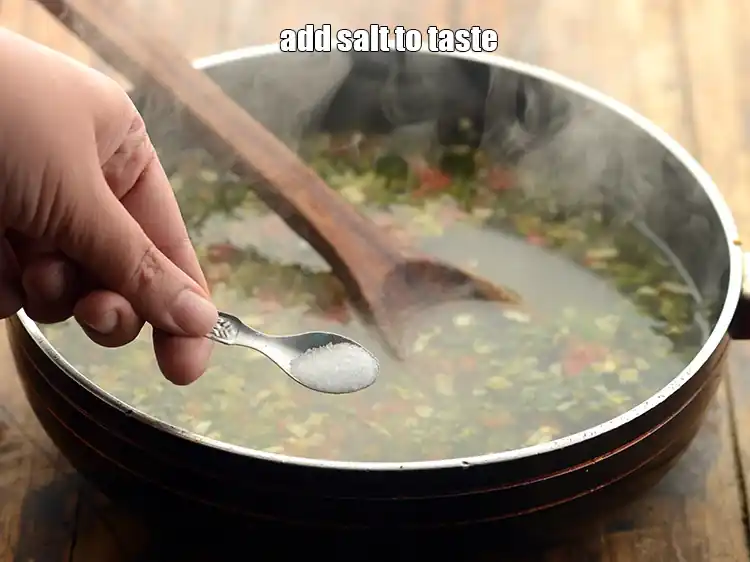 Step 19 – <p>Add the <a href="https://www.tarladalal.com/glossary-salt-namak-table-salt-418i"><u>salt </u></a>to taste.</p>