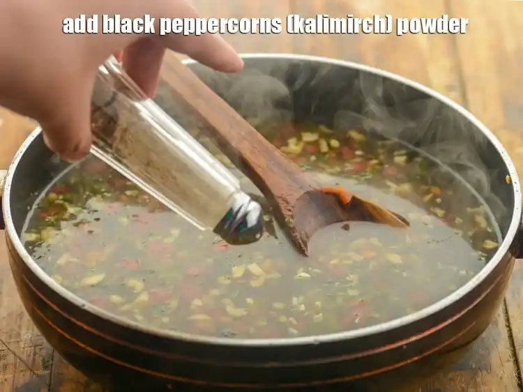 Step 24 – <p>Add the 1/4 tsp <a href="https://www.tarladalal.com/glossary-freshly-ground-black-pepper-kalimirch-powder-kali-mirch-ka-powder-567i"><u>freshly ground black pepper (kalimirch)</u></a><u>.</u></p>