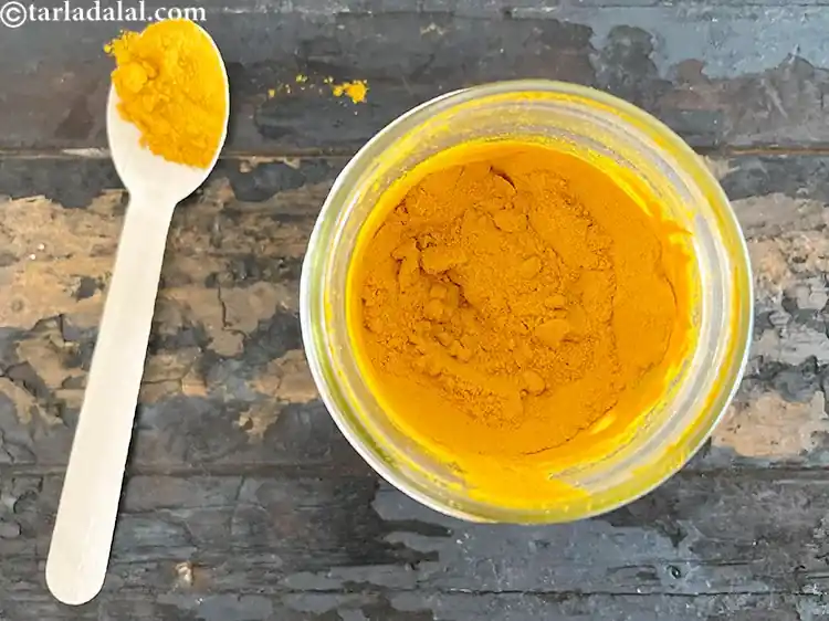 Step 3 – <html><head></head><body><p>This is what haldi looks like.&nbsp;Turmeric powder is a bright yellow spice powder made from …