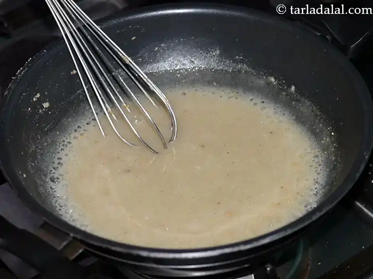 Step 10 – <p>Mix well while stirring continuously with a whisk.</p>