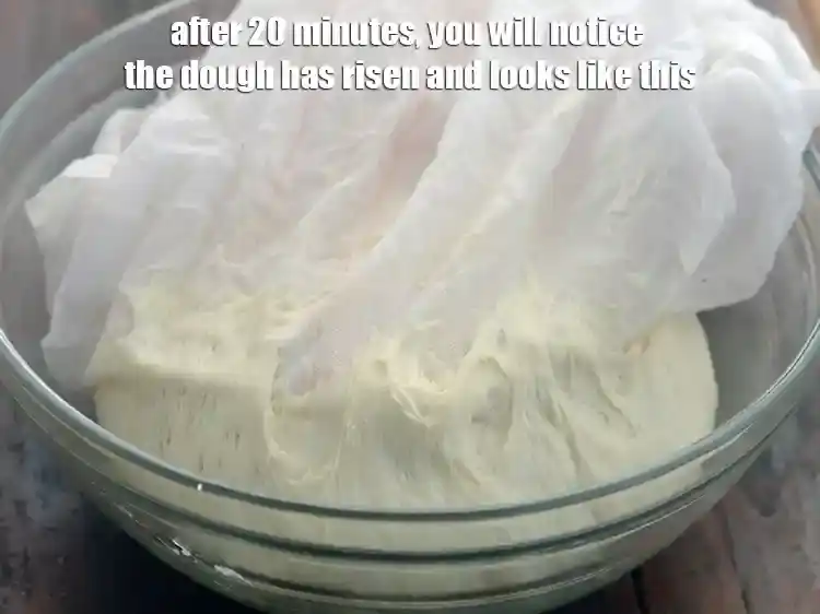 Step 24 – <p><span style="background-color:rgb(255,255,255);color:rgb(0,0,0);">After 20 minutes, you will notice the dough has risen and looks like this.</span></p>