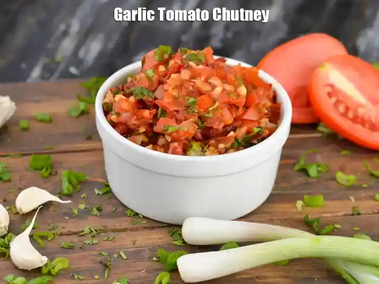 Step 39 – <p><strong>Chunky Garlic Tomato Chutney</strong><span style="background-color:rgb(255,255,255);color:rgb(0,0,0);"> is ready for serving with the </span><strong>Karela TIkkis</strong><span style="background-color:rgb(255,255,255);color:rgb(0,0,0);">.</span></p>
