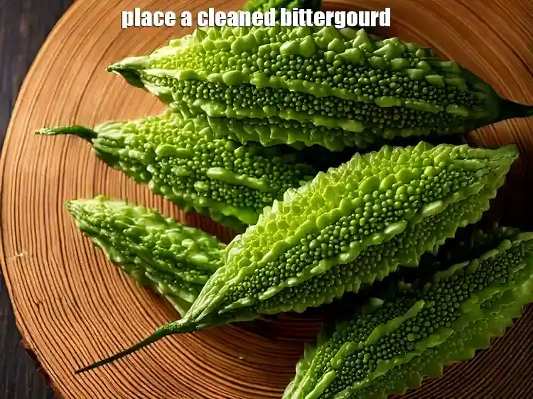 Step 1 – <p><span style="background-color:rgb(255,255,255);color:rgb(0,0,0);">To make </span><strong>karela tikkis</strong><span style="background-color:rgb(255,255,255);color:rgb(0,0,0);">, place a cleaned </span><a href="https://www.tarladalal.com/glossary-bitter-gourd-karela-214i#ing_2479"><u>bitter gourd (karela)</u></a><span style="background-color:rgb(255,255,255);color:rgb(0,0,0);">.</span></p>