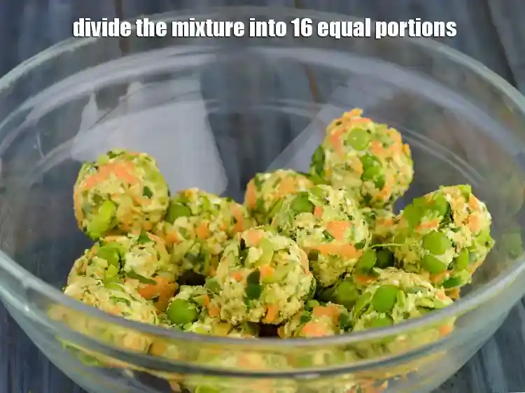 Step 17 – <p>Divide the mixture into 16 equal portions.</p>