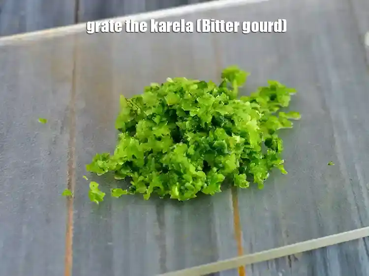 Step 2 – <p><span style="background-color:rgb(255,255,255);color:rgb(0,0,0);">You first need to grate the karela (Bitter gourd). While grating the bitter gourd, …