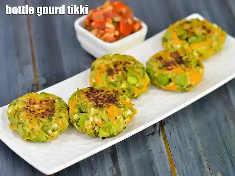 Step 38 – <p>Serve the <strong>karela tikkis</strong> hot with garlic tomato chutney.</p>