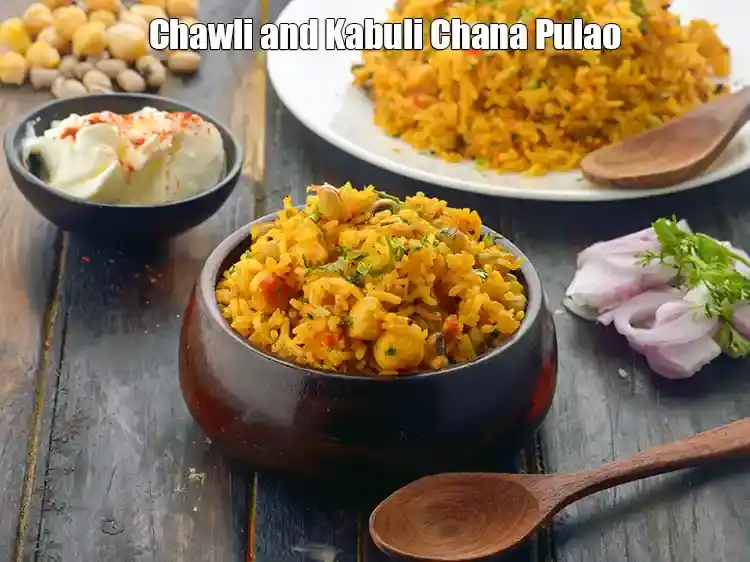 Step 7 – <p>Serve <strong>Chawli and Kabuli Chana Pulao</strong> hot.</p>