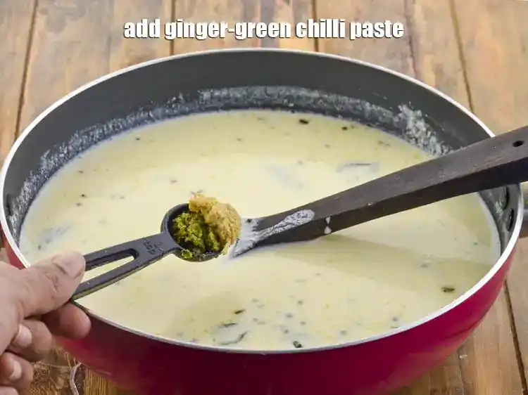 Step 8 – <p>Add the <span style="background-color:rgb(255,255,255);color:rgb(0,0,0);">1 tsp </span><a href="https://www.tarladalal.com/glossary-ginger-green-chilli-paste-adrak-mirch-ki-paste-adrak-mirchi-paste-139i"><u>ginger-green chilli paste</u></a>. It gives a nice taste to …
