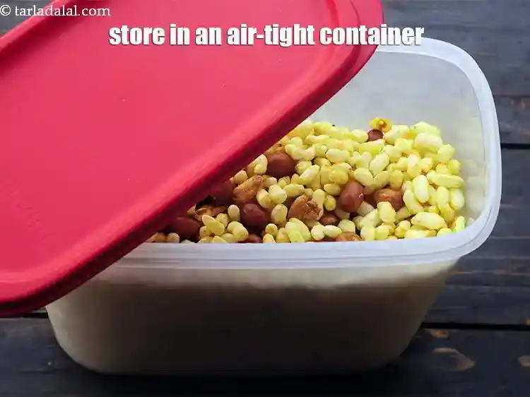 Step 19 – <p>Cool <strong>spicy puffed rice chivda | Indian bhadang</strong> completely and store in an air-tight container.</p>