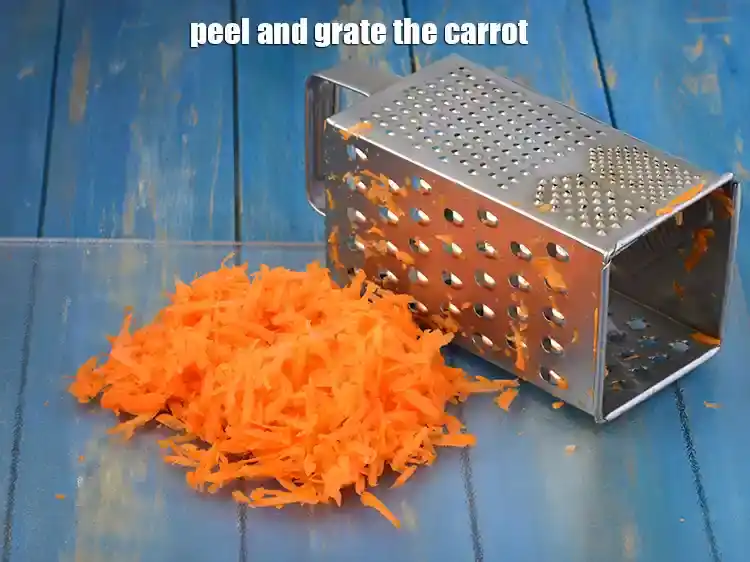 Step 1 – <p>To make the <strong>Carrot and Beetroot Hot Dog Rolls</strong>, Peel and grate the 1 <a …