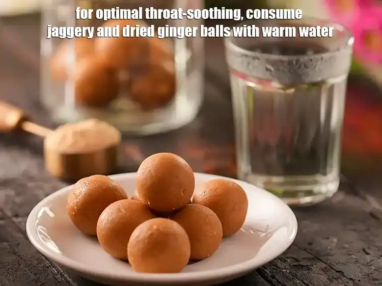 Step 7 – <p>Serve <strong>Jaggery and Dried Ginger Balls </strong>immediately. <span style="background-color:rgb(255,255,255);color:rgb(0,0,0);">For optimal throat-soothing, consume jaggery and dried …