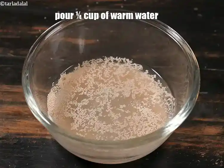 Step 9 – <p><span style="background-color:rgb(255,255,255);color:rgb(0,0,0);">Pour ¼ cup of warm water in the bowl. Dip your finger in water …