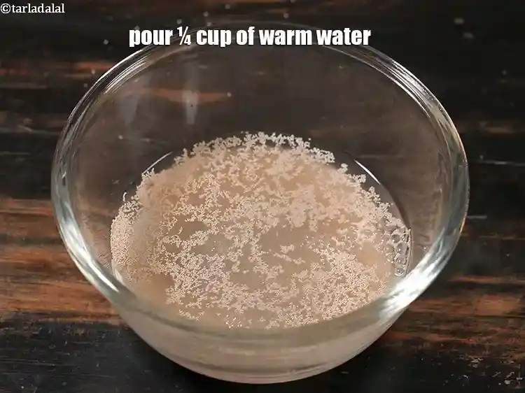 Step 9 – <p>Pour ¼ cup of warm water in the bowl. Dip your finger in water to …