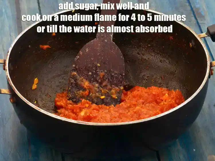 Step 3 – <p>Add the 1/4 cup <a href="https://www.tarladalal.com/glossary-sugar-chini-shakkar-278i"><u>sugar</u></a>, mix well and cook on a medium flame for …