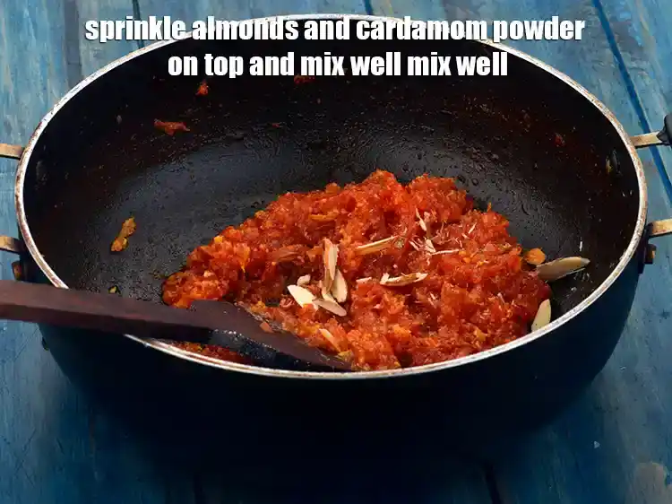 Step 5 – <p>Sprinkle the 1 tsp <a href="https://www.tarladalal.com/glossary-almonds-badam-378i"><u>almond (badam) </u></a>slivers and a pinch of <a href="https://www.tarladalal.com/glossary-cardamom-powder-elaichi-powder-265i"><u>cardamom (elaichi) …