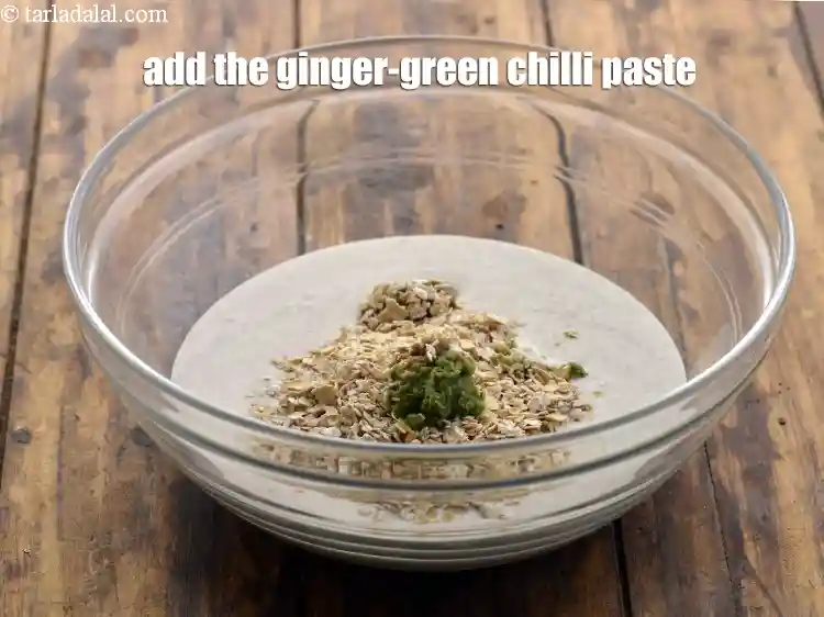 Step 12 – <p>Add the ginger-green chilli paste. This is for the much required spice.</p>